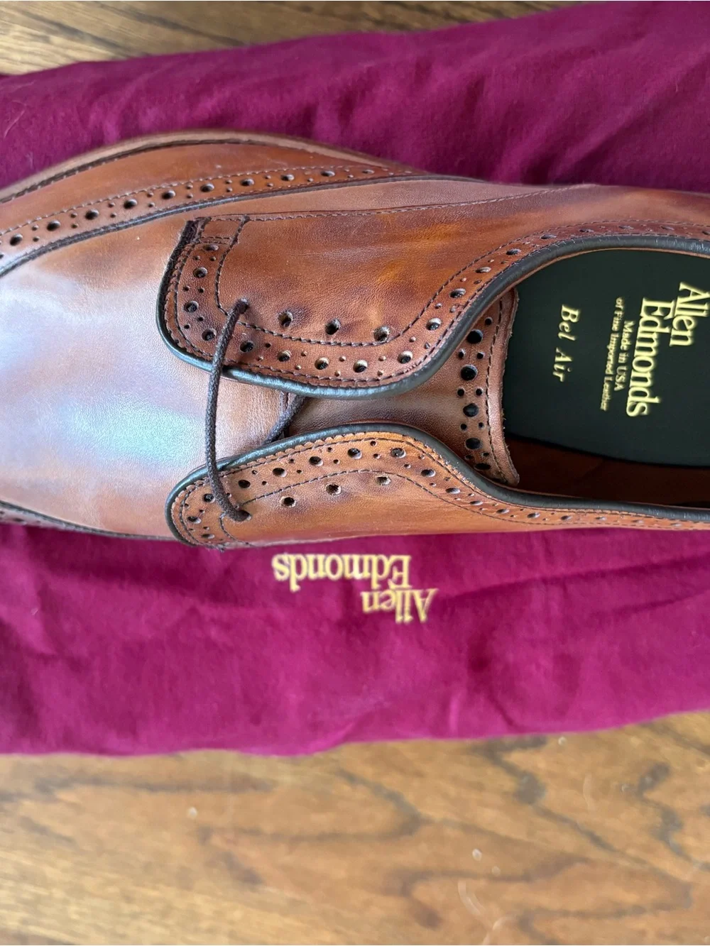 Allen Edmonds Brown Wingtip Derby Shoes